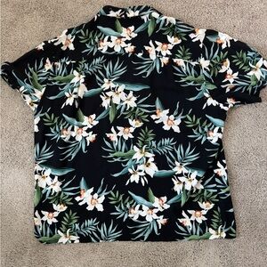 Floral Black Hawaiian Shirt